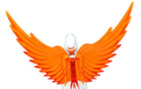 Lighted Hood Ornament Flying Goddess Windrider Amber Wings Chrome GG#48106