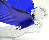 Lighted Hood Ornament Flying Goddess Windrider Blue Wings Chrome GG#48107