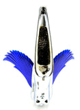 Lighted Hood Ornament Flying Goddess Windrider Blue Wings Chrome GG#48107