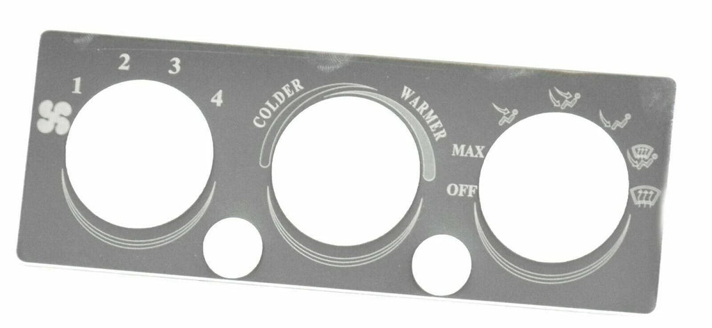 A/C heater control plate two button opening stainless for International IHC dash