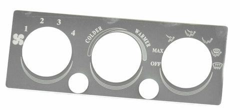 A/C heater control plate two button opening stainless for International IHC dash