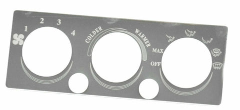 A/C heater control plate two button opening stainless for International IHC dash