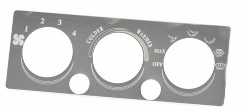 A/C heater control plate two button opening stainless for International IHC dash