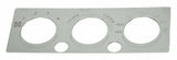 A/C heater control plate two button opening stainless for International IHC dash