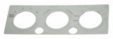A/C heater control plate two button opening stainless for International IHC dash