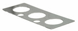 A/C heater control plate two button opening stainless for International IHC dash