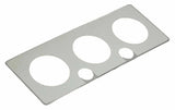 A/C heater control plate two button opening stainless for International IHC dash