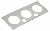 A/C heater control plate two button opening stainless for International IHC dash