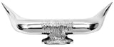 Hood Ornament Bull Horn with Base Chrome Die Cast 13" Wide GG#48181 Each