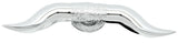 Hood Ornament Bull Horn with Base Chrome Die Cast 13" Wide GG#48181 Each