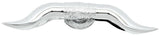 Hood Ornament Bull Horn with Base Chrome Die Cast 13" Wide GG#48181 Each