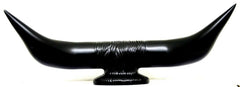 Hood Ornament Pull Bull Horn for Flat Surface Matte Black 12 7/8" Wide GG#48182