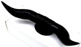Hood Ornament Pull Bull Horn for Flat Surface Matte Black 12 7/8" Wide GG#48182