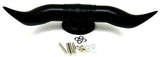 Hood Ornament Pull Bull Horn for Flat Surface Matte Black 12 7/8" Wide GG#48182