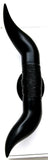 Hood Ornament Pull Bull Horn for Flat Surface Matte Black 12 7/8" Wide GG#48182