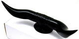 Hood Ornament Pull Bull Horn for Flat Surface Matte Black 12 7/8" Wide GG#48182