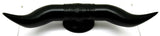 Hood Ornament Pull Bull Horn for Flat Surface Matte Black 12 7/8" Wide GG#48182