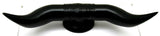 Hood Ornament Pull Bull Horn for Flat Surface Matte Black 12 7/8" Wide GG#48182