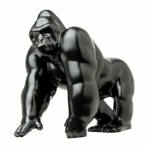 Hood Ornament Gorilla King Matte Black Metal 3 Hole Mount 4 3/4" Tall GG#48189
