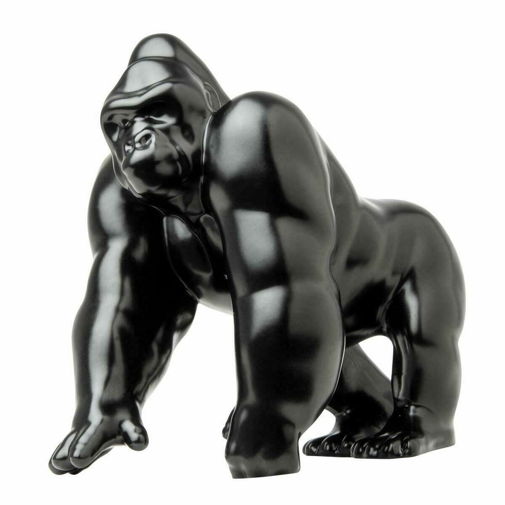Hood Ornament Gorilla King Matte Black Metal 3 Hole Mount 4 3/4" Tall GG#48189