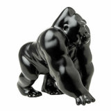 Hood Ornament Gorilla King Matte Black Metal 3 Hole Mount 4 3/4" Tall GG#48189