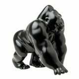 Hood Ornament Gorilla King Matte Black Metal 3 Hole Mount 4 3/4" Tall GG#48189