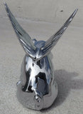 Hood Ornament Pull Flying Pig Chrome Metal for Flat Hood 7-5/8”, 3 Hole GG#48200