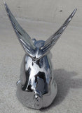 Hood Ornament Pull Flying Pig Chrome Metal for Flat Hood 7-5/8”, 3 Hole GG#48200