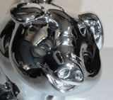 Hood Ornament Pull Flying Pig Chrome Metal for Flat Hood 7-5/8”, 3 Hole GG#48200