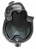 GG Hood Ornament Sitting Pig Matte Black with Base Pad 3 Studs 4" tall #48204