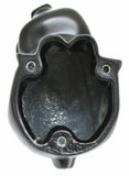 GG Hood Ornament Sitting Pig Matte Black with Base Pad 3 Studs 4" tall #48204