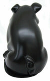 GG Hood Ornament Sitting Pig Matte Black with Base Pad 3 Studs 4" tall #48204