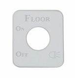 UP Switch Plate for Kenworth Floor Light Stainless Steel Etched Letters #48248