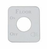 UP Switch Plate for Kenworth Floor Light Stainless Steel Etched Letters #48248