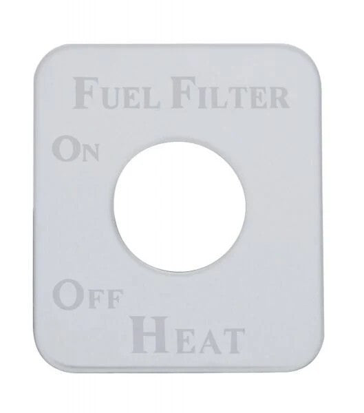 Switch Plate for Kenworth Fuel Filter Stainless Steel Etched Letters UP#48251