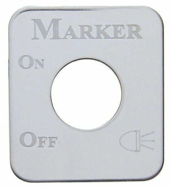 UP Switch Plate for Kenworth Marker Lights Stainless Steel Etched Letters #48264