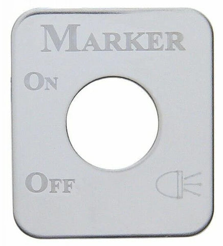 UP Switch Plate for Kenworth Marker Lights Stainless Steel Etched Letters #48264