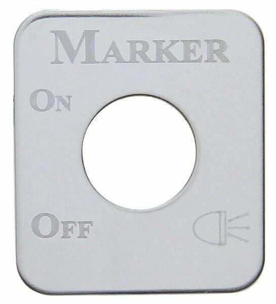 UP Switch Plate for Kenworth Marker Lights Stainless Steel Etched Letters #48264