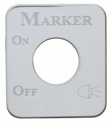 UP Switch Plate for Kenworth Marker Lights Stainless Steel Etched Letters #48264