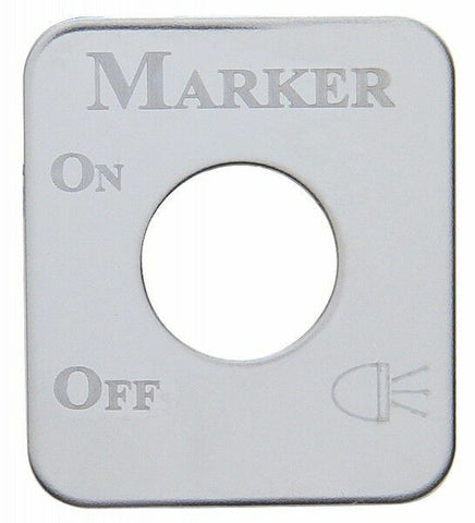 UP Switch Plate for Kenworth Marker Lights Stainless Steel Etched Letters #48264