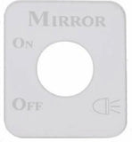 UP Switch Plate for Kenworth Mirror Light Stainless Steel Etched Letters #48267