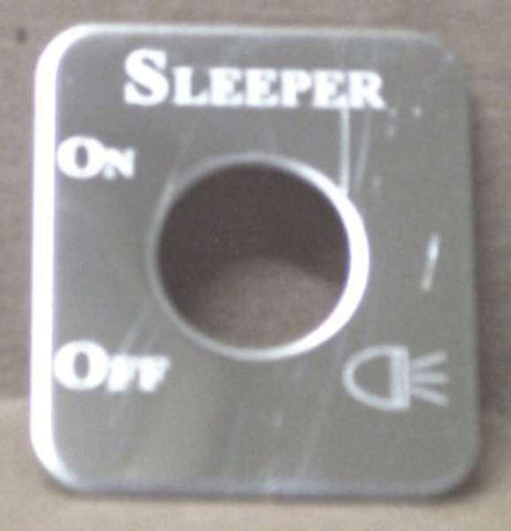 UP Switch Plate for Kenworth Sleeper Light Stainless Steel Etched Letters #48281