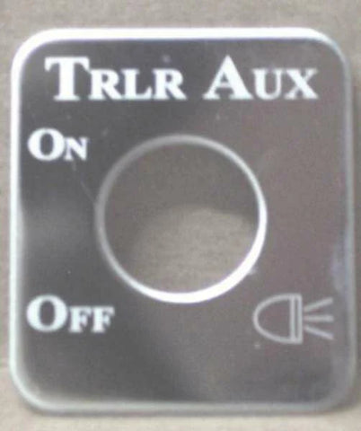UP Switch Plate for Kenworth Trailer Auxiliary Light Stainless Etched #48284