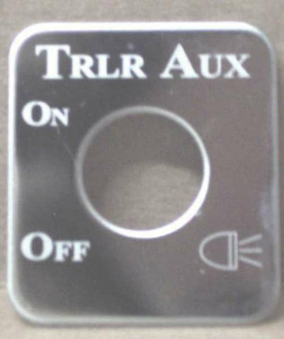UP Switch Plate for Kenworth Trailer Auxiliary Light Stainless Etched #48284