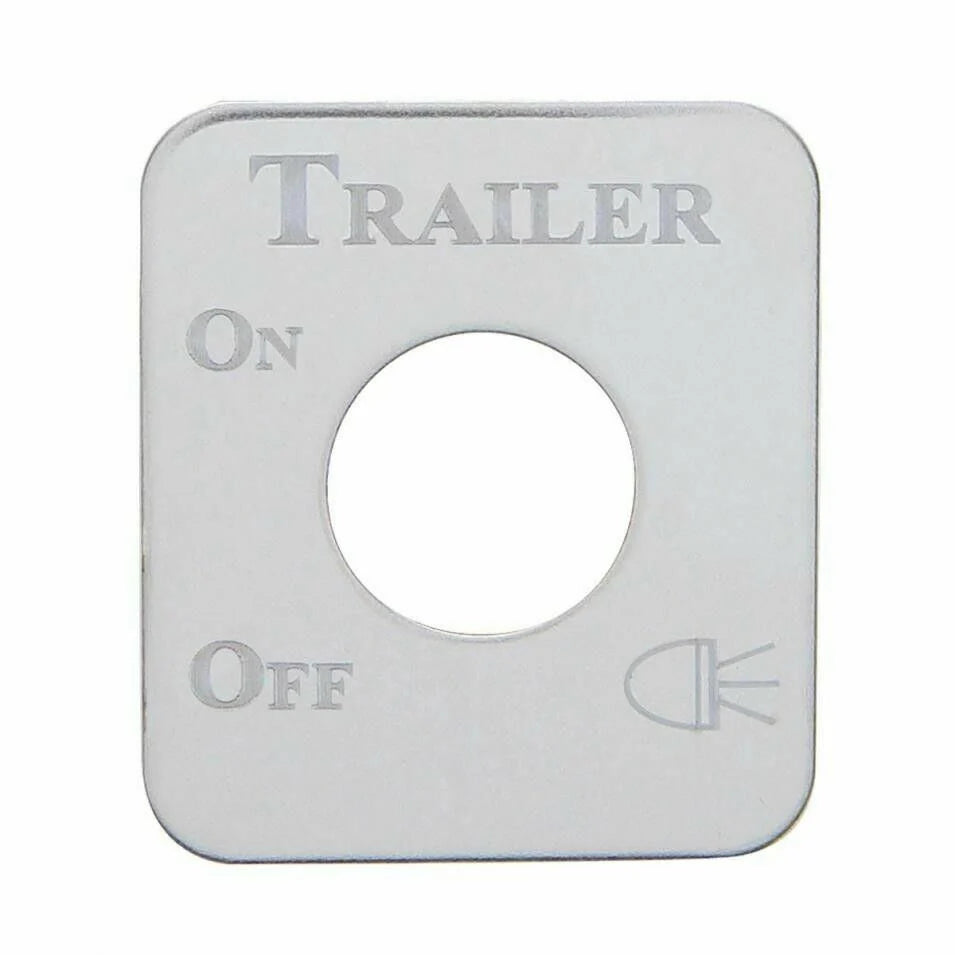 UP Switch Plate for Kenworth Trailer Light Stainless Steel Etched Letters #48288