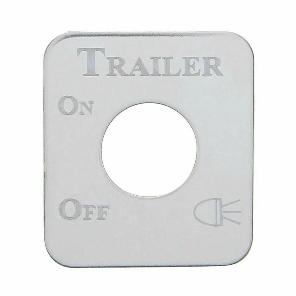 UP Switch Plate for Kenworth Trailer Light Stainless Steel Etched Letters #48288