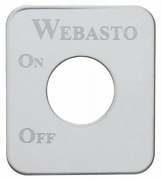 UP Switch Plate for Kenworth Webasto Engine Heater Stainless Steel Etched #48292