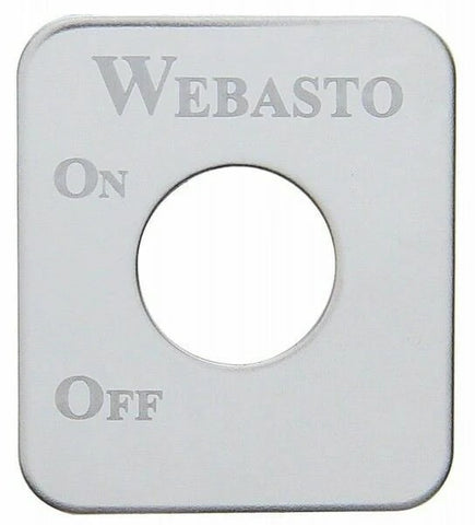 UP Switch Plate for Kenworth Webasto Engine Heater Stainless Steel Etched #48292