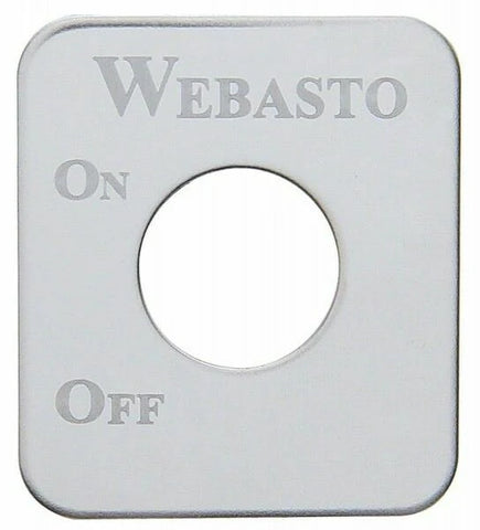UP Switch Plate for Kenworth Webasto Engine Heater Stainless Steel Etched #48292