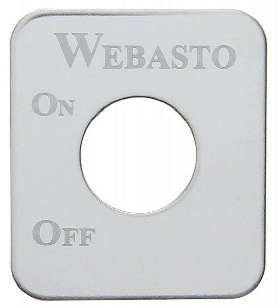 UP Switch Plate for Kenworth Webasto Engine Heater Stainless Steel Etched #48292